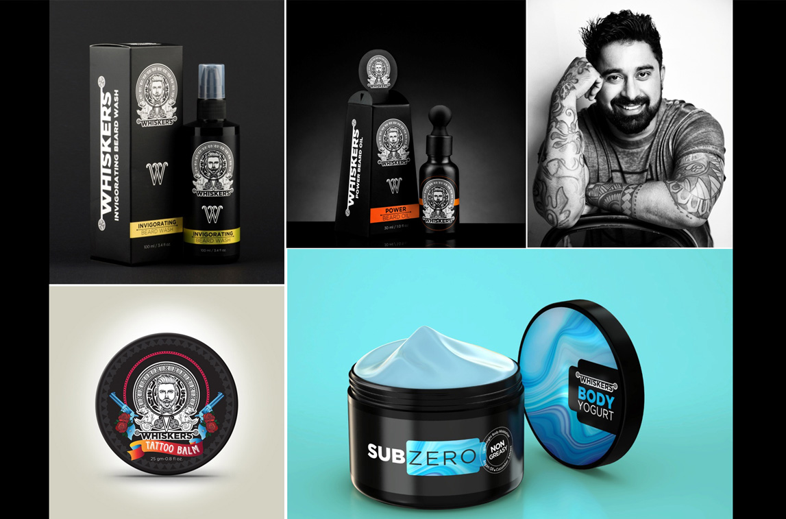 packaging design for grooming products 