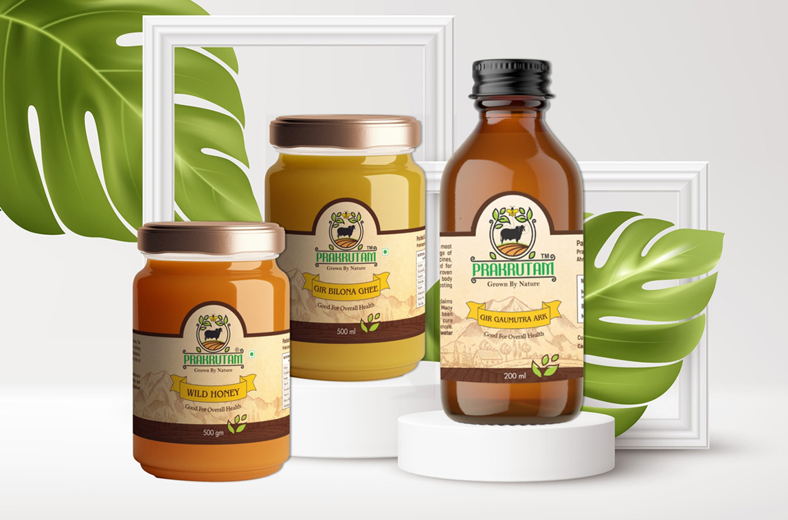 honey and ghee packaging design 